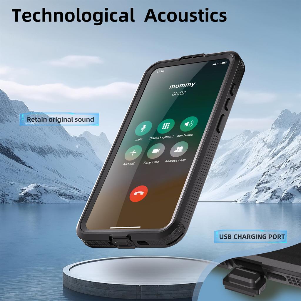 REDPEPPER For Samsung Galaxy S25+ IP68 Waterproof Magnetic Case Clear Phone Cover