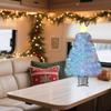 Mini Fiber Optic Tabletop Christmas Tree with Transparent Star Topper YUETJIN 60 cm high Color tree