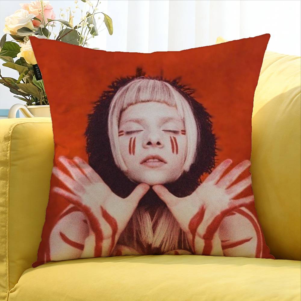 Aurora Aksnes Singer World Various Sizes Square Pillow Case For Car Home Bedchamber Decor