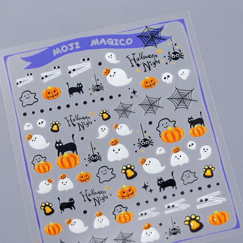 

Season Jelly Glue Halloween Little Ghost Pumpkin Nail Sticker Waterproof Nail Sticker Decorative Jewelry Kx419 kx419 (jelly gum)