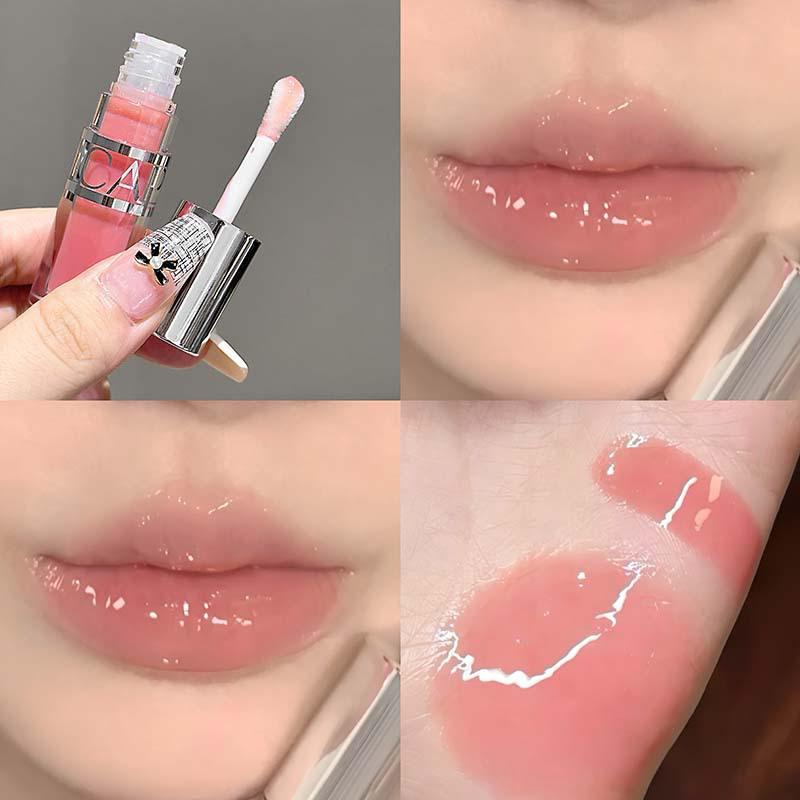 CAPPUVINI Clear Plumping Lip Oil: Moisturizing Glass Lips, Hydrating Mirror Finish Lipstick for Students