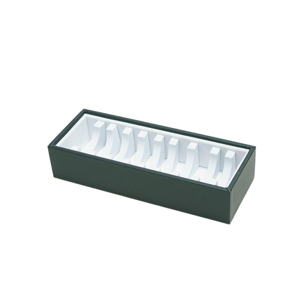 Rectangle Shape Bracelet Storage Tray No Lid Bangle Holder Decorative Jewelry Organizer Dresser 10 Slots White