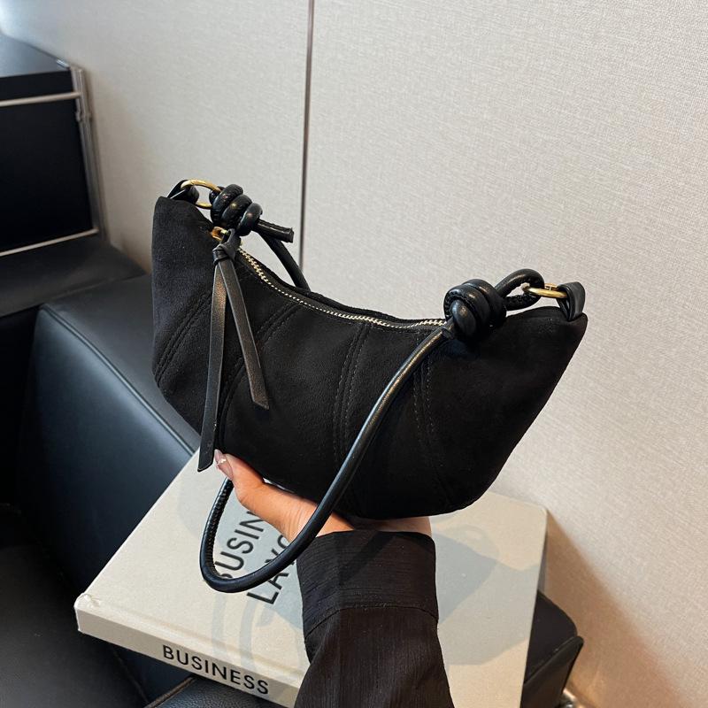 

Маленькая женская сумка через плечо 2024 года, повседневная универсальная модная сумка-мессенджер, высококачественная сумка-пельмень чёрный