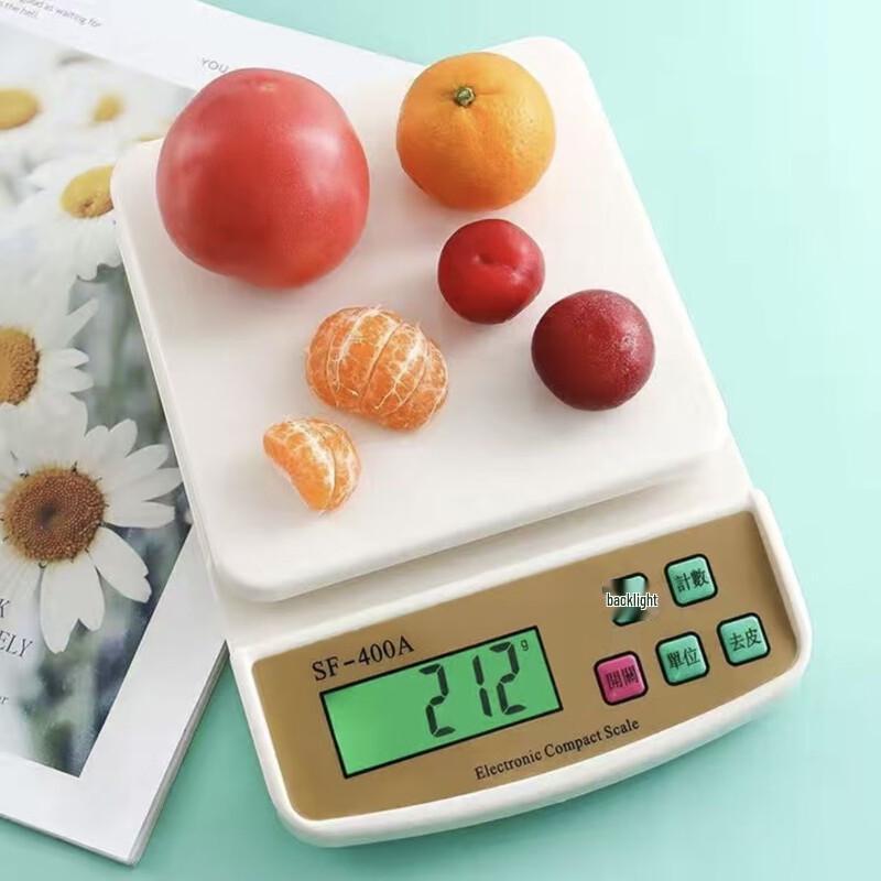 HKY High Precision Digital Kitchen Scale SF-400A - 7kg/1g, Backlit LCD (2-Pack)