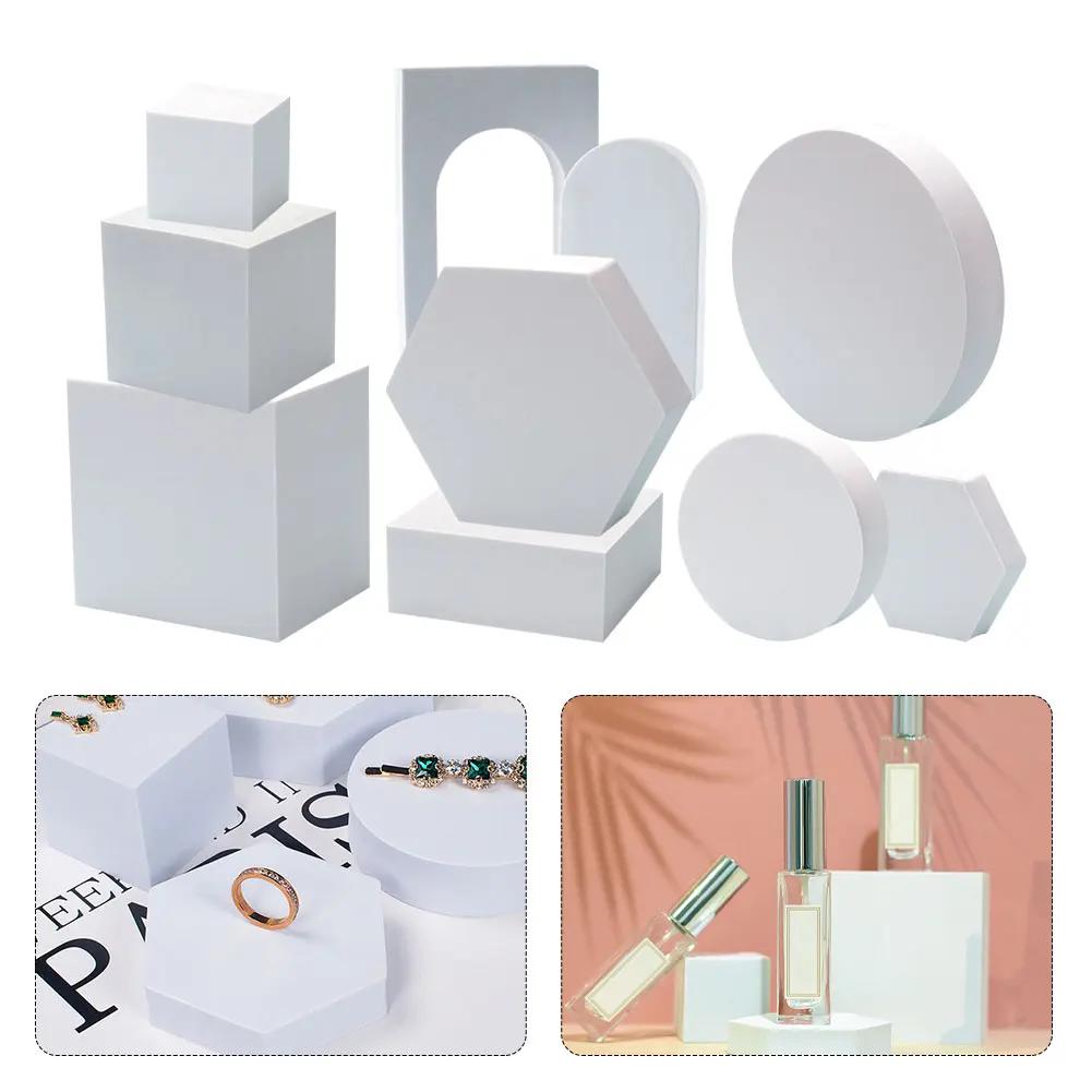 10 adet/takım Fotoğraf Arka Plan Prop Katı Köpük Fotoğraf Geometrik Küp Sahne Takı Ekran Çekim Fotoğraf Aksesuarı
