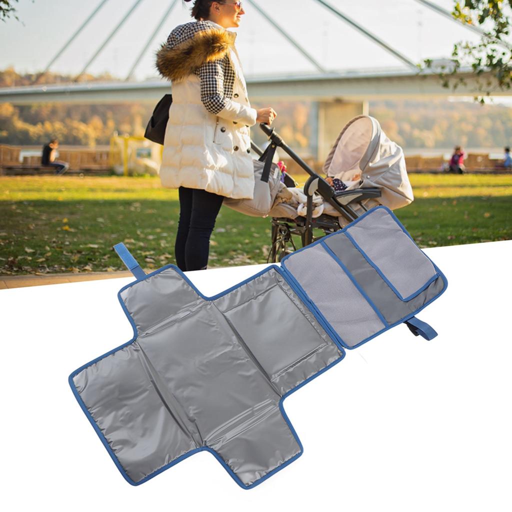 Baby Diaper Pad Waterproof Portable Travel Foldable Changing Pad with Hanging Straps