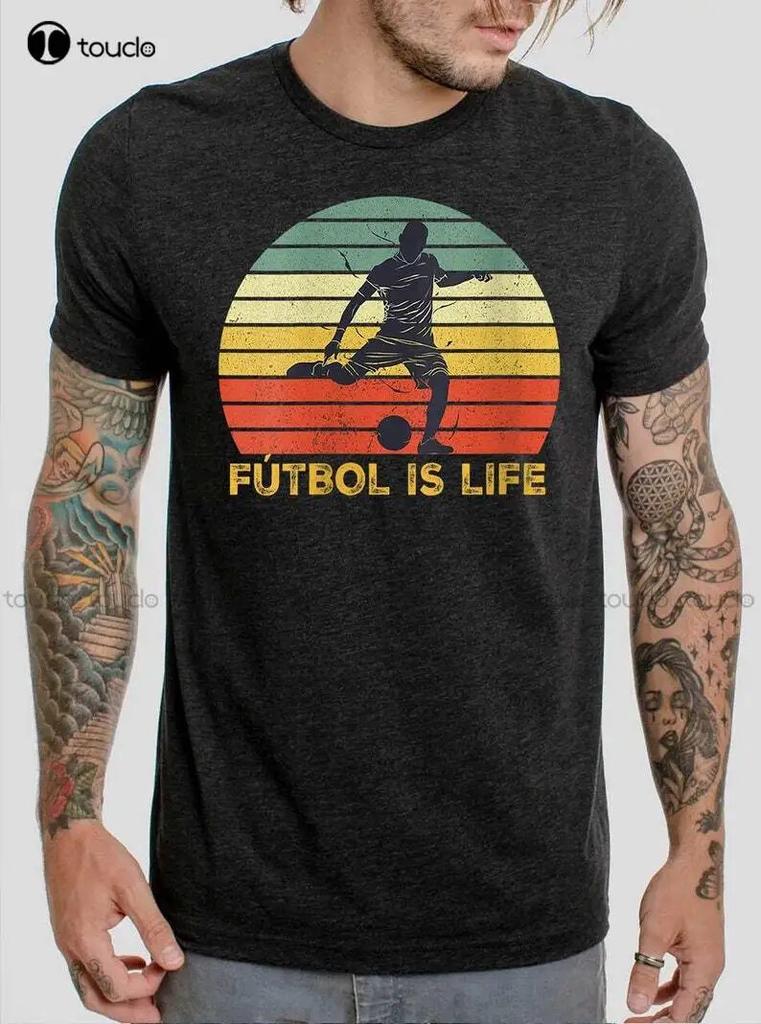 Fotboll Är Livet T-shirts För Kvinnor Eller Män Fotboll Rolig Fotbollsälskare Vintage T-Shirt
