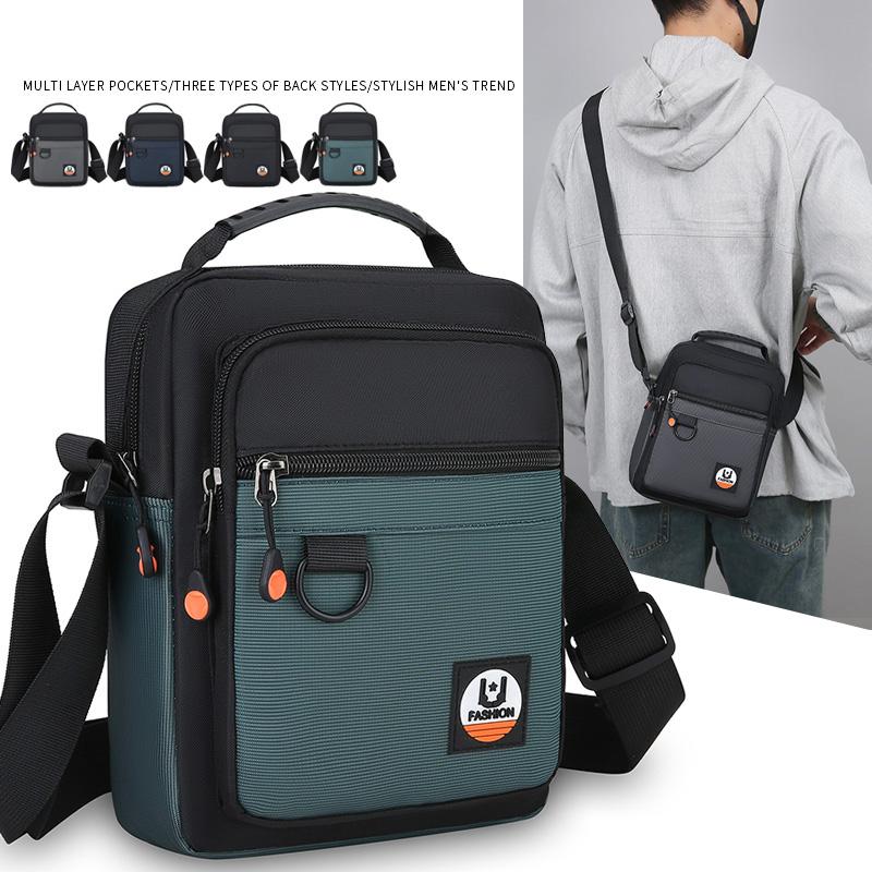 3 Layers Design Men's Small Bag Lightweight Oxford Men's Pouch Crossbody Bags For Man Fashion Casual Men's Handbag ShoulderBag