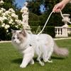 Cat And Small Dog Harness and Leash Set Adjustable H-Style Pet Harness