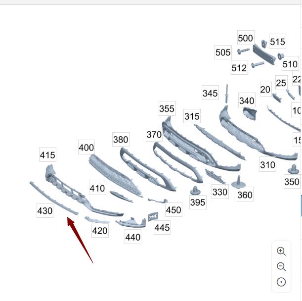 Front Bumper Bright Strip for Mercedes-Benz W253 GLC260