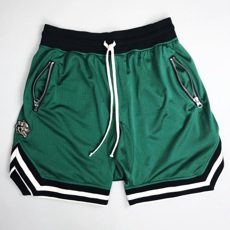 Men's Breathable Mesh Athletic Shorts - Casual European/American Summer Loose Fit for Running, Fitness, and Basketball.