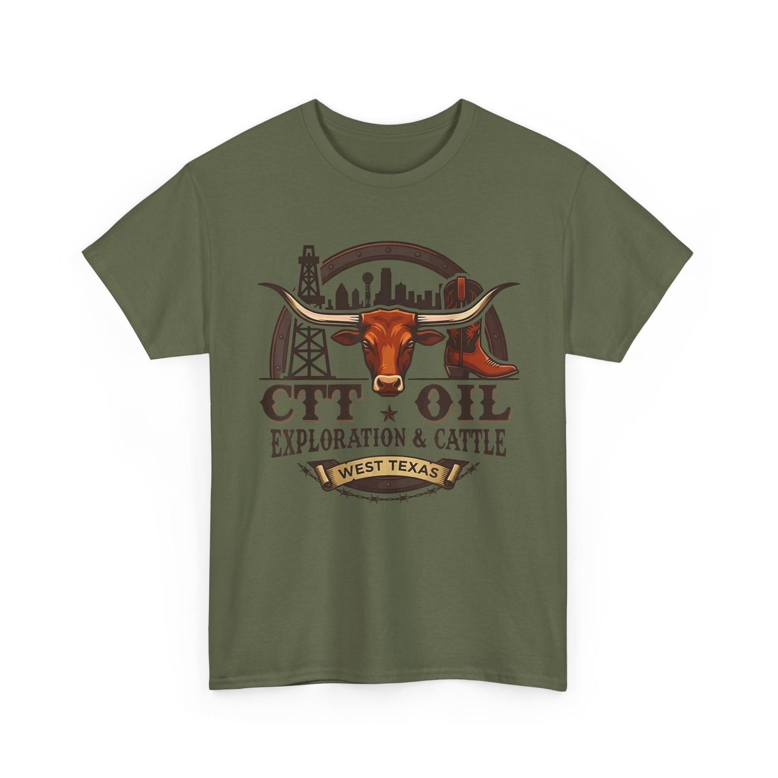 Vintage CTT Oil Exploration and Cattle for Men T-Shirt XXXXL