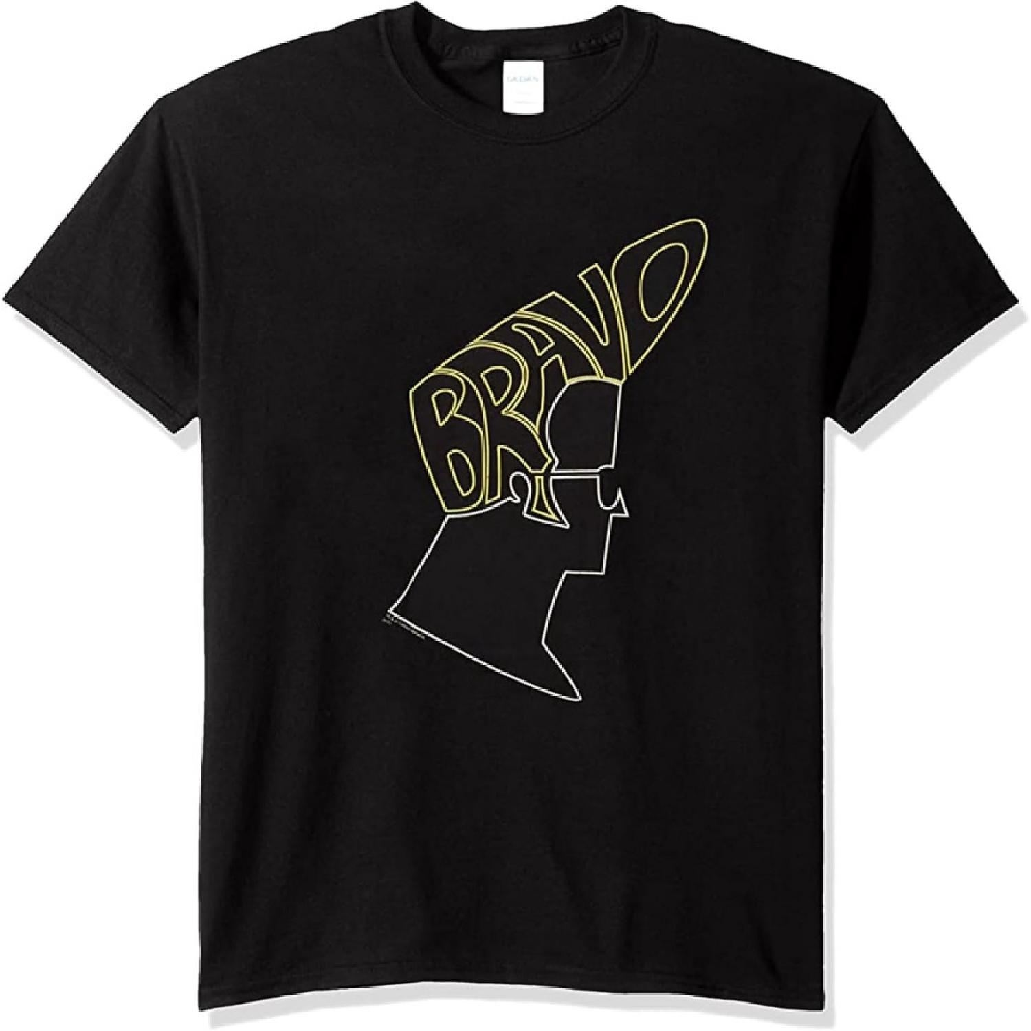NOTEE Men s Mens Johnny Bravo Short Sleeve Bravo Hair Tee Size T-Shirts Black XXXXXL разноцветный