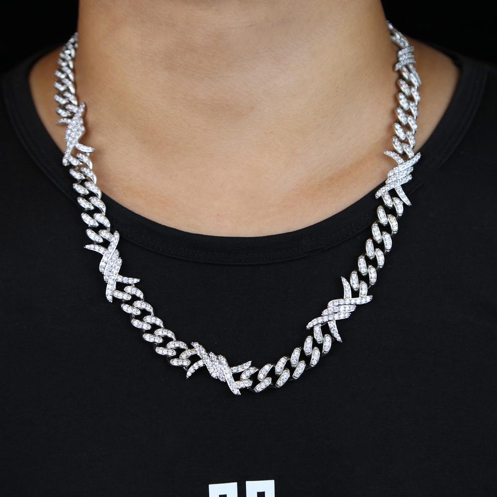 Zircon Cuban Chain: Versatile Cross-Border Hip-Hop Jewelry, European & American Fashion for Couples