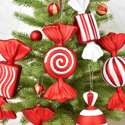 Galvanisierte Süßigkeiten-Anhänger für Weihnachtsbaumdekorationen und Foto-Requisiten