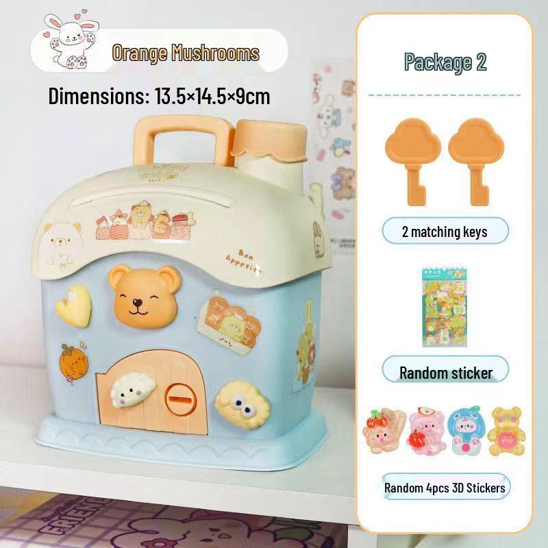 Mushroom House Money Box: DIY Savings for Kids, Boys & Girls Gift