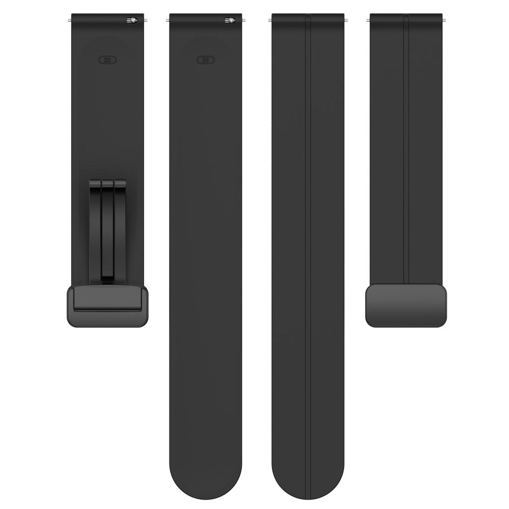 For Samsung Galaxy Watch 6/Watch 5/Watch4 40mm/44mm/Huawei Watch GT 3 42mm/Garmin Venu2 Plus Silicone Watch Band Magnetic Folding Buckle Sport Strap