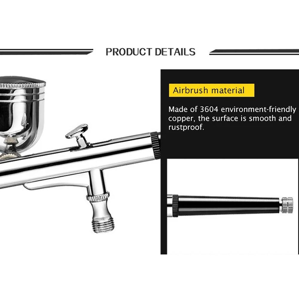 Dual Action Mini Airbrush 0.3mm Feed Spray Torch  For Body Painting Model Painting Nail Tool