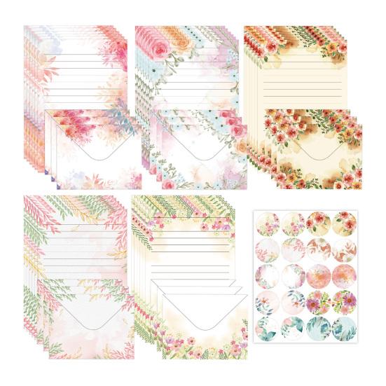 Elegant Stationery Kit for Women Watercolor Letterhead Set, Envelopes Letter Paper And Stickers Romantic Confession Kit, Handwritten Correspondence