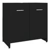 VidaXL Bathroom Cabinet Black 60x33x61 Cm Chipboard