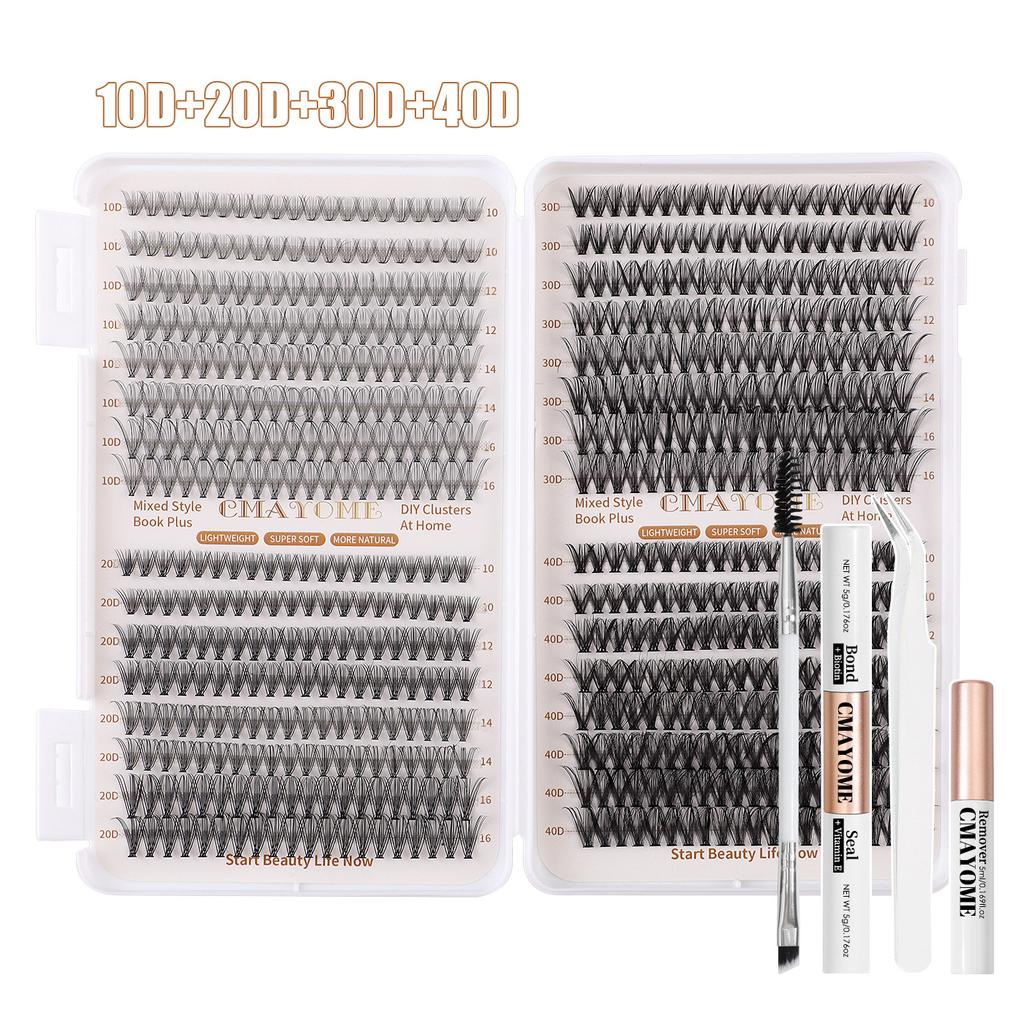 Diy Segmented Single Cluster Of Hair 10-16Mm Thick Eyelash Book Large Capacity Eyelashes