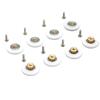4 Stück Duschkabinen-Rollen Läufer Räder Ersatzteil Badezimmer Glas Schiebe-Duschkabine (19mm -27mm)