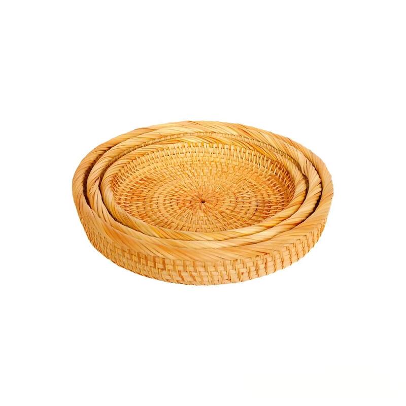 Hand-Woven Rattan Storage Basket