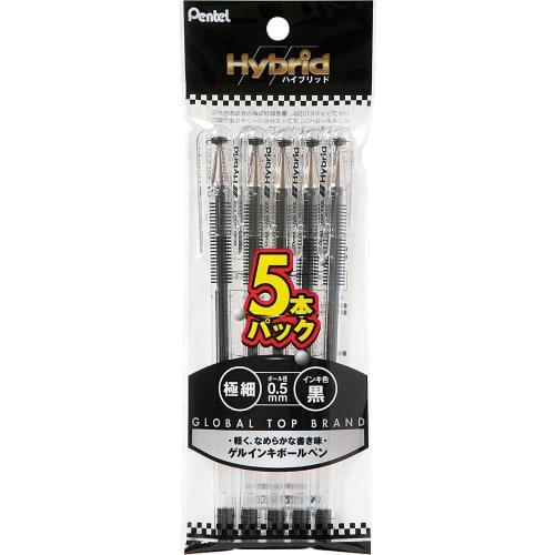 

Шариковая ручка Pentel Hybrid XK105GA5, 5 шт. в упаковке, черная