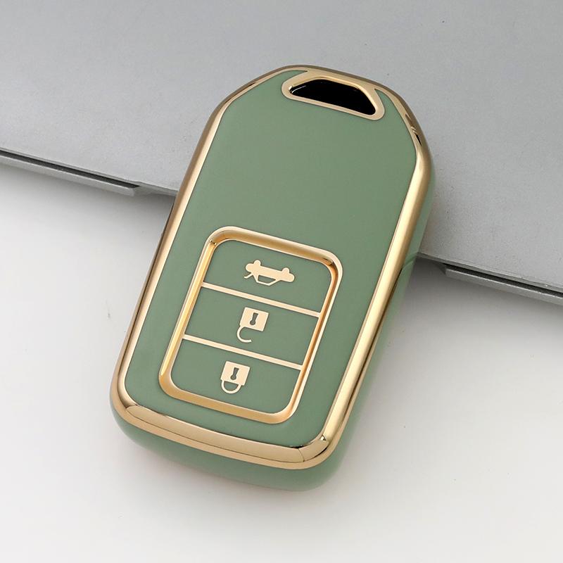 3 Buttons Tpu Shell Holder Keychain Car Key Case Cover For Honda Brv Br-V Hrv Hr-V Shuttle Gp8 Fit Lucky Vezel City Civic Jazz