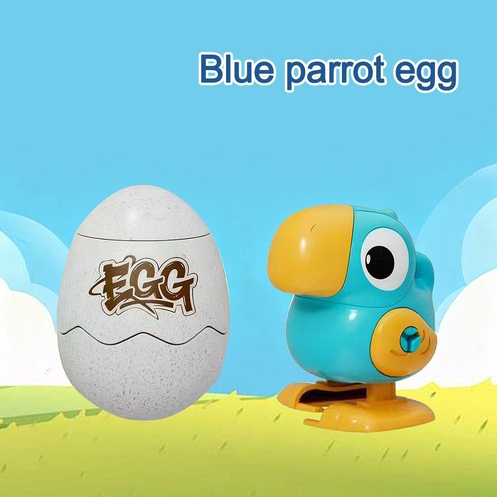 Cartoon Clockwork Animal Jumping Egg Toy Walking Parrot Kids up Chain Animal Running Egg Toys