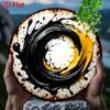 Vintage Black Yellow Metal Wall Art Sign 2D Contrast Design Durable Aluminum Kitchen Bar Cafe Garage Home Garden Decor