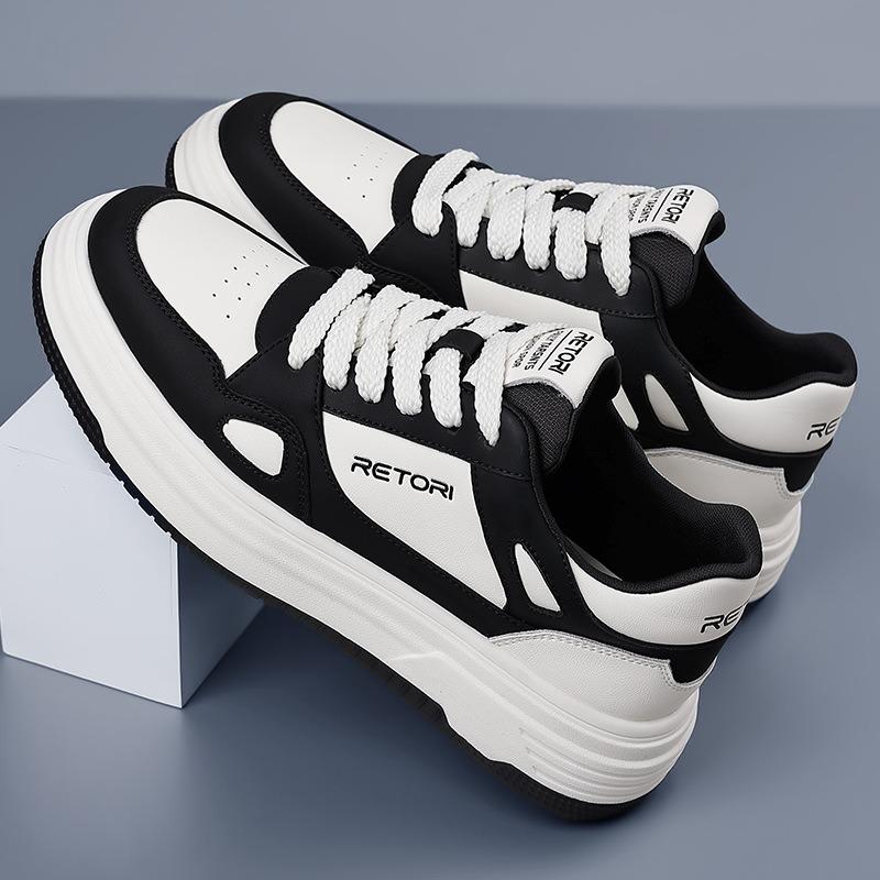 Fashion Cow Leather Men's Board Shoes New Designer Soft Sole Casual Spring Autumn Platform Sneakers for Men Fashion Sports Shoes Male