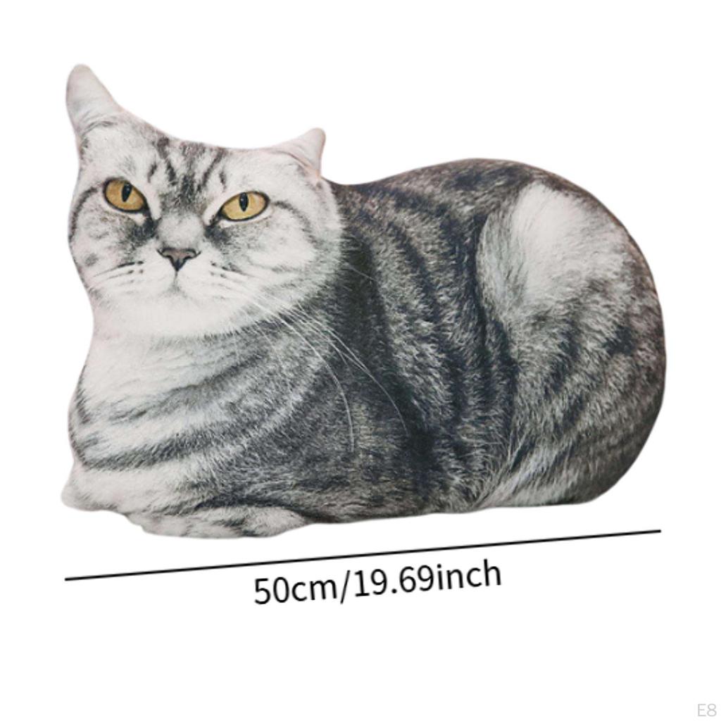 Cat Design Throw Pillow for Car Sofa Bedroom Decorative Use