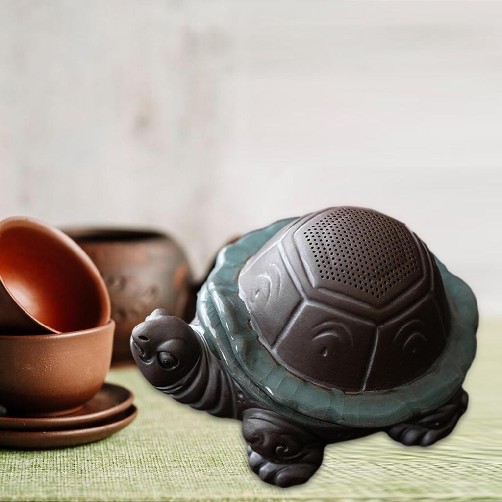 Tea Pet with Tea Filter Shelf Table Tea Room Clay Decoration Detachable Dining Room Tea Infuser Mini Sculpture Turtle Statue