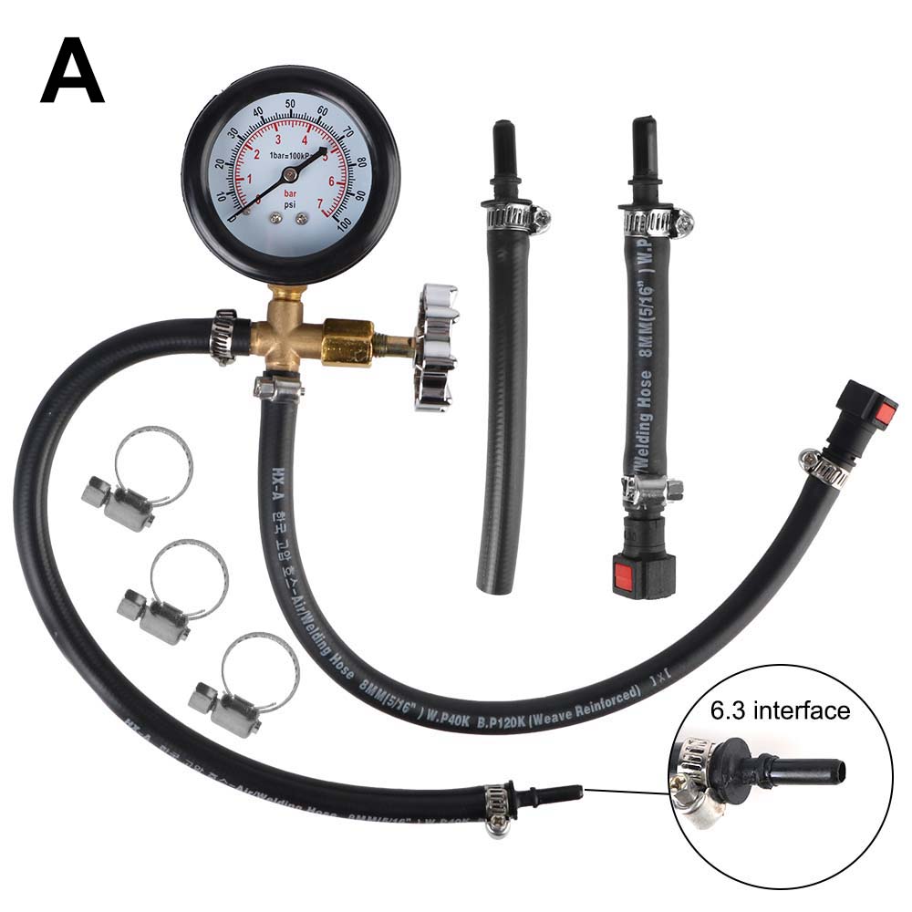 

Quick Connected Fuel Pump Pressure Gauge Tester 0-100PSI Gasoline Pressure Gauge Meter for Car Truck Gasoline
