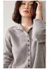 Lekasha Red Cashmere Stand Collar Two-Wear Soft Knit Cardigan for Autumn/Winter