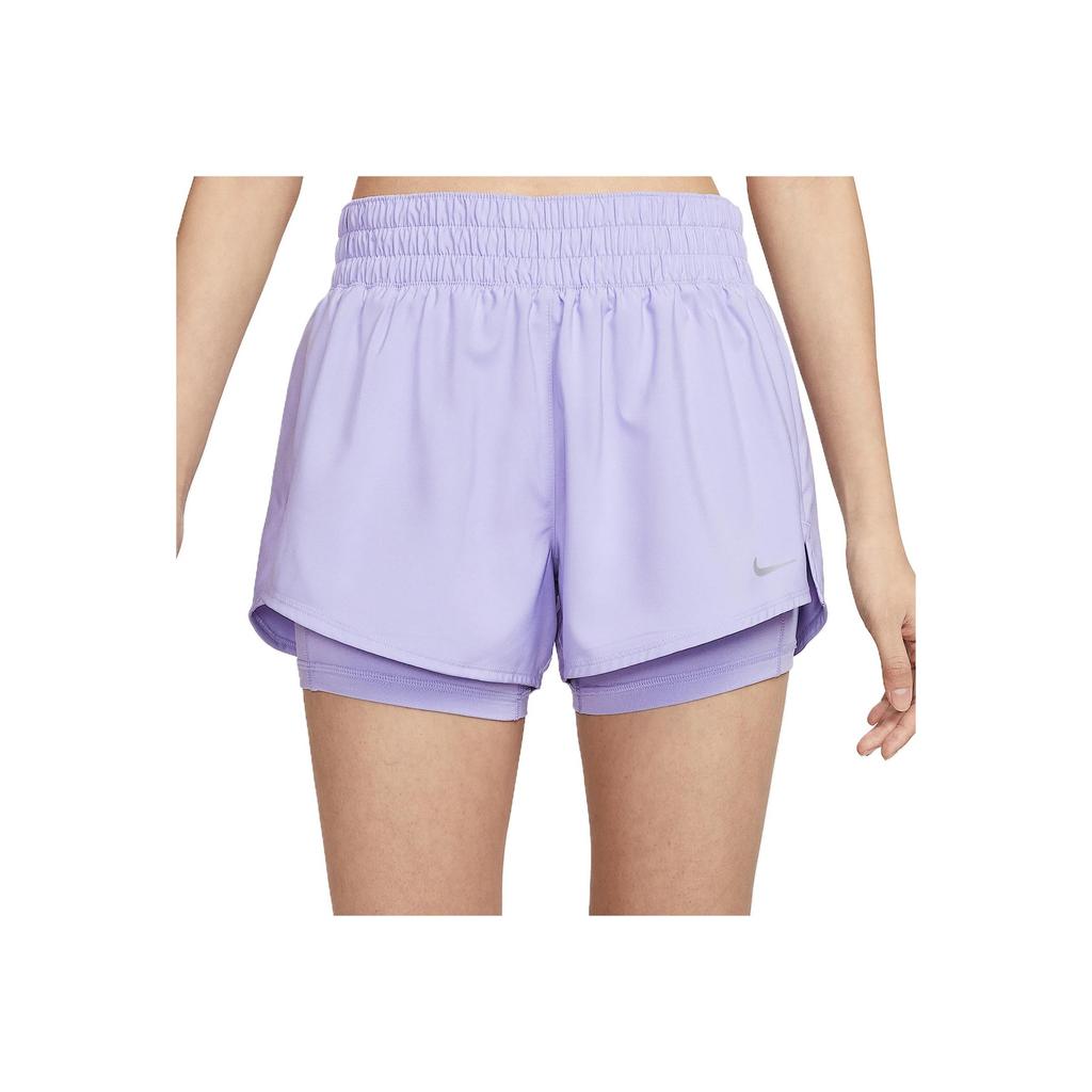Nike Dri-Fit One Fashion Comfortable Solid Color Versatile Quick-Dry Casual Shorts Women Shorts Ice-Purple Lilac DX6013-533