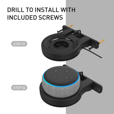 Wandhalterung für Smart-Home-Lautsprecher Amazon Echo Dot der 3. Generation, integriertes Kabelmanagement, platzsparende Halterung