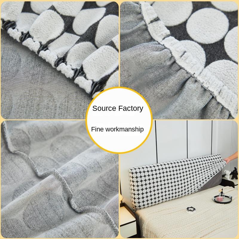 Kopfteil-Schonbezug, bedruckt, Bettkopfteilbezug, dehnbar, staubdicht, dehnbarer Nachttisch-Rückenschutz für Holz, gepolstertes Lederbett, Bettkopfteil, Queen