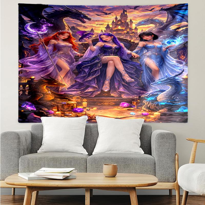 Demon Hunter Tapestry for Bedroom Aesthetic Classroom Tapestries Wall Hanging for Living Room Dorm Office,Ideal Creative Gift