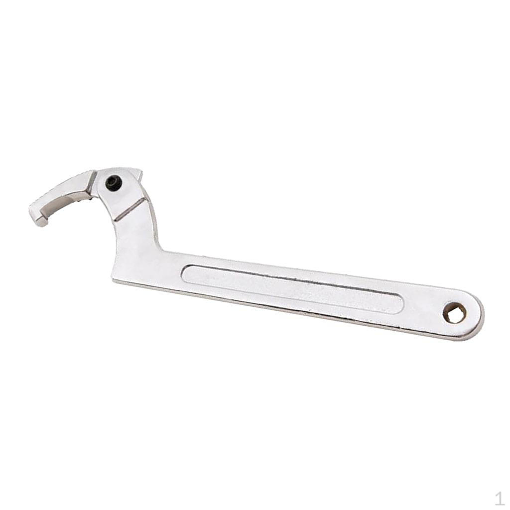 Hook Wrench for Nut, Side Adjustable Spanner, Universal C Spanner 19-51mm Square Head