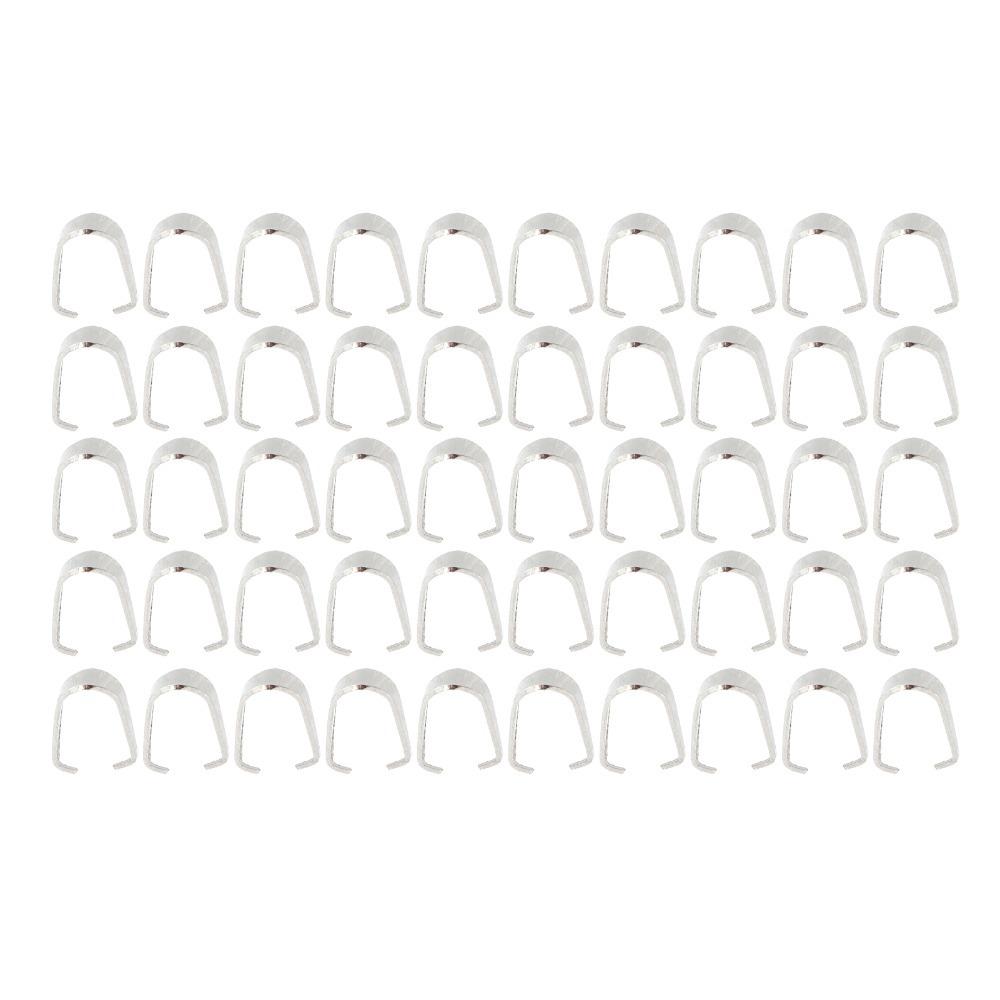 

500pcs Stainless Steel Pinch Clips Exquisite Bail Clasp Pendant Connectors Jewelry Findings