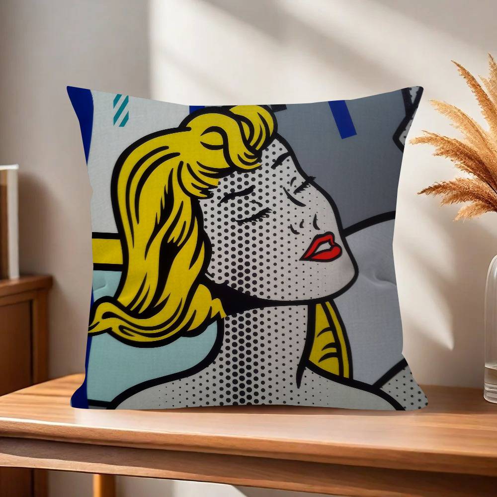 Roy Lichtenstein Pop Art   Cushion Cover Decorative Pillow Sofa Home Decor Case Pillow Cases
