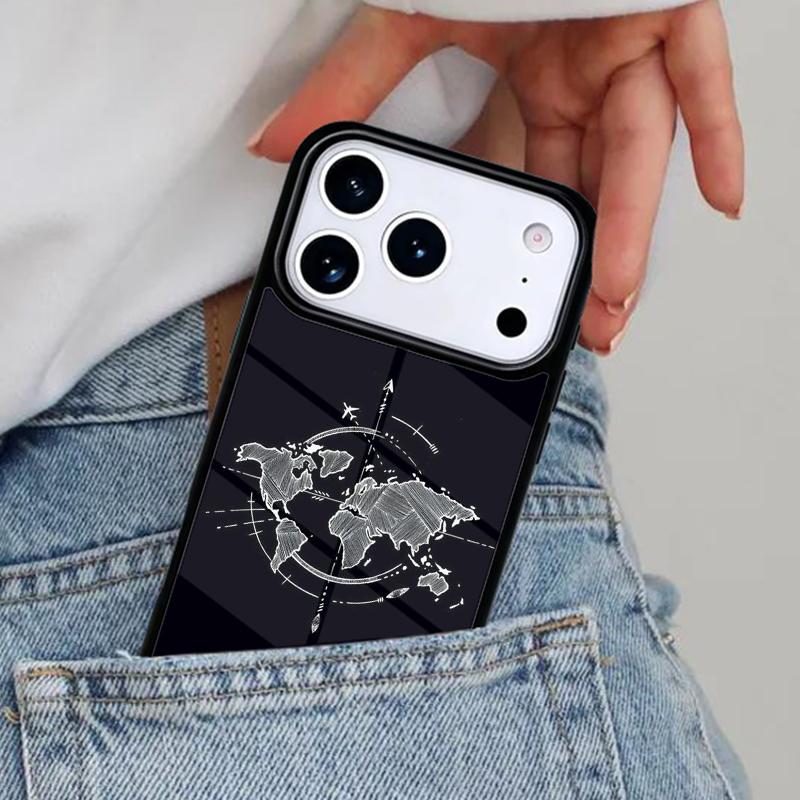Compass Phone Case for iPhone 16e 15 14 13 12 17 Pro Max Plus Air 17pro Cover Coque