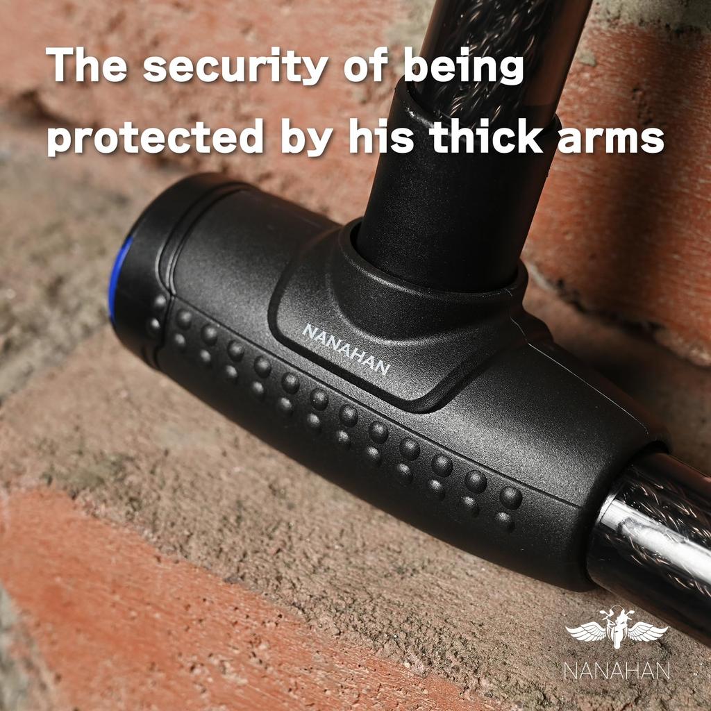 NANAHAN Bike Extra Thick x 54 1 LED Key 2 Standard Made in Japan Lock, Breakthrough, 25mm 1000mm, Wires, High-Strength PVC, Anti-Theft, + Keys,