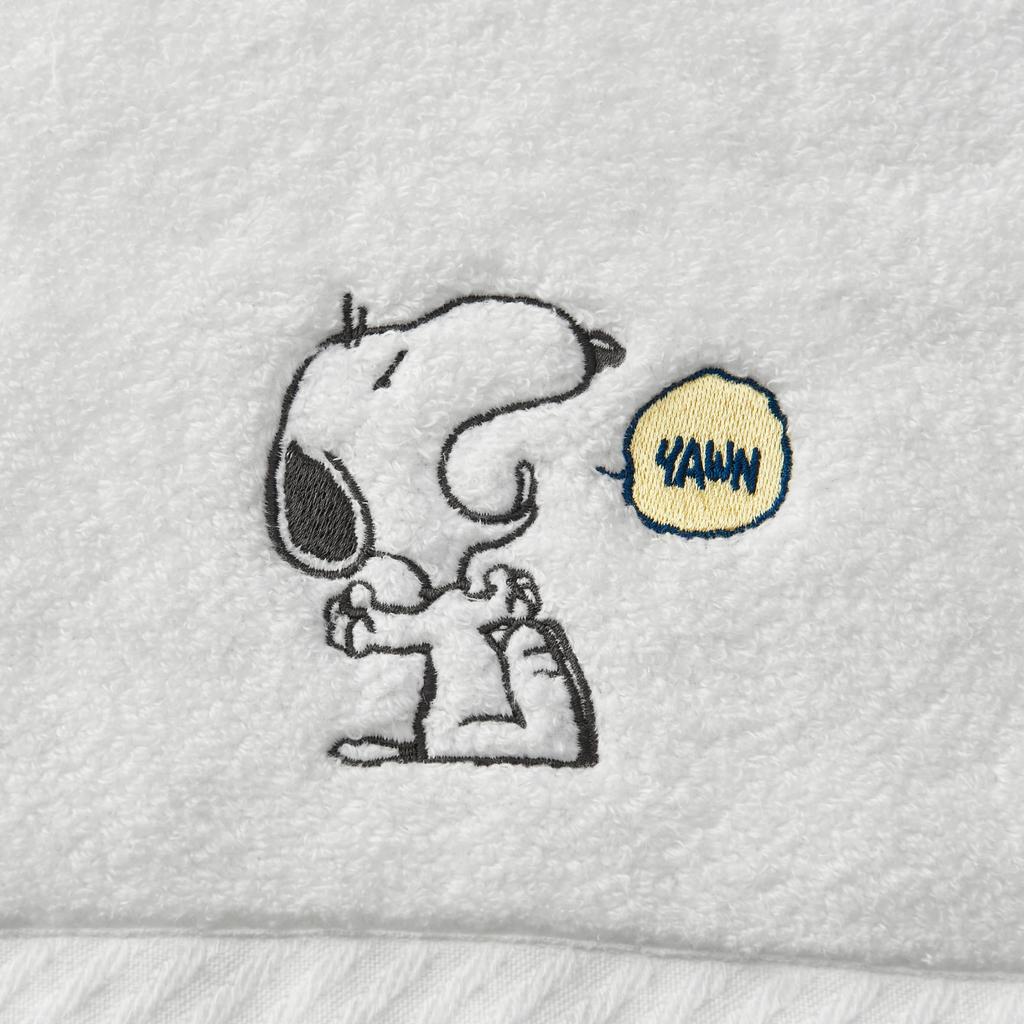 Nishikawa Snoopy Bath with Embroidered Made In XT14376610 Towel, 60x120cm, Washable, 100% Cotton, No-Twist Yarn, Hollow, Lightweight, Absorbent,