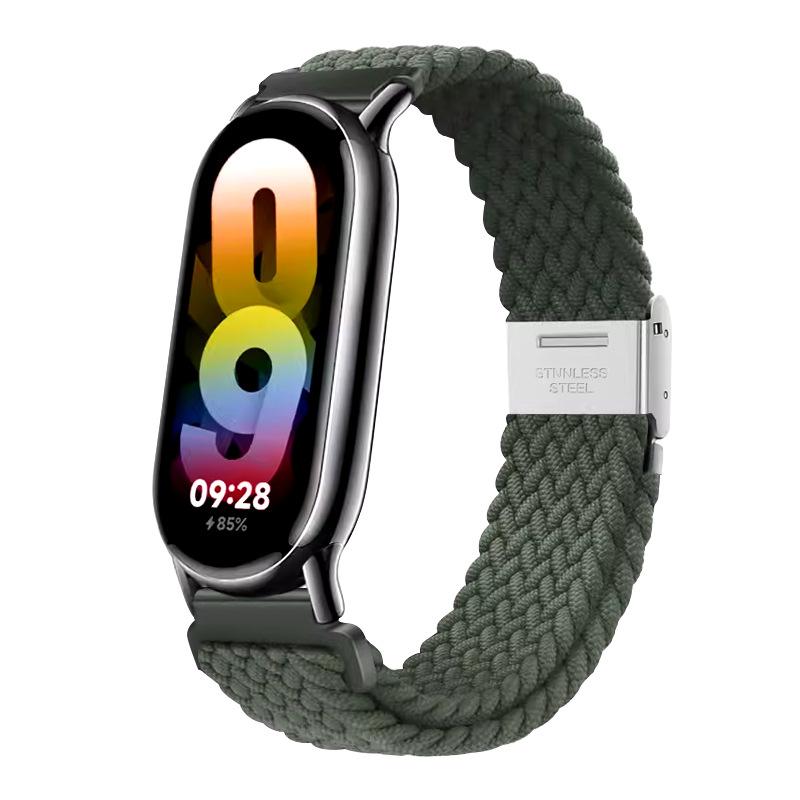 Solo Loop Strap For Xiaomi Mi Band 8 9 Elastic Braided Nylon Adjustable Watchband Correa Bracelet For Miband 10 Miband9 8 Accessories