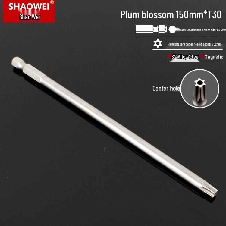 Magnetic 50mm Star Screwdriver & Hex Bit Set for Electric Drills