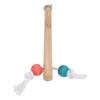 Bird Cage Perch with Colored Beads and Cotton Rope Parrot Chewing Station Stick Toy1.5x18cm