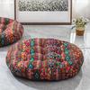 Colorful Bohemian-Style Cotton Linen Floor Cushion: Ethnic Meditation Seat Tatami Mat for B&B